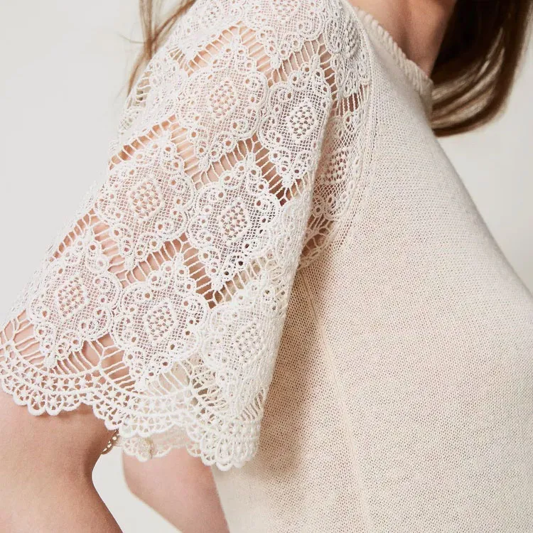Twinset Lace sleeved Blouse-4
