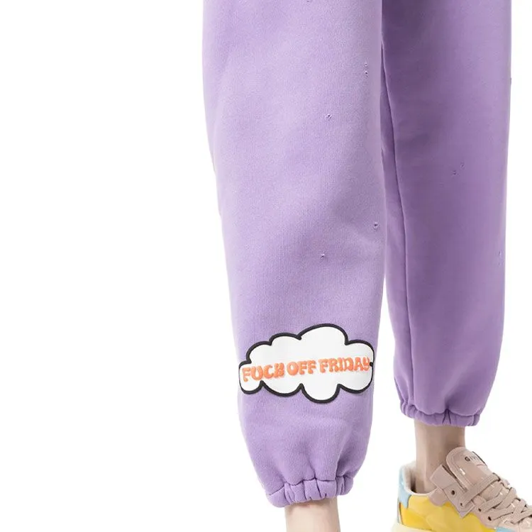 NATASHA ZINKO Slogan patch Track Trousers-4