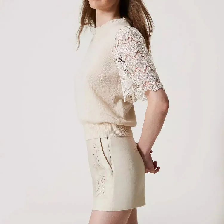 Twinset Lace sleeved Blouse-3