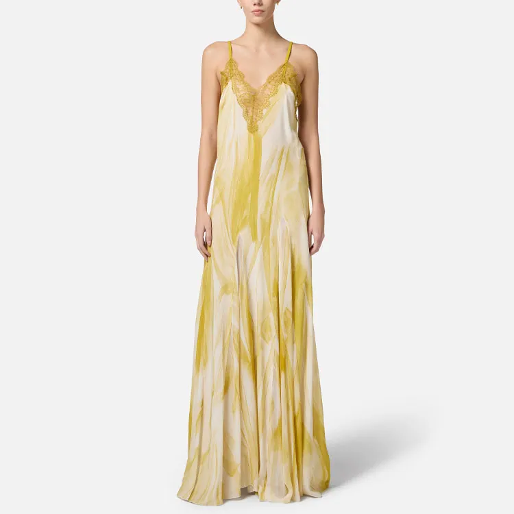 Elisabetta Franchi Lace trim Maxi Dress-1