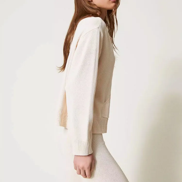 Twinset Crochet patch Polo Sweater-3