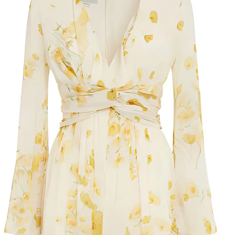GIAMBATTISTA VALLI Long-Sleeved Dresses Women's Yellow-3