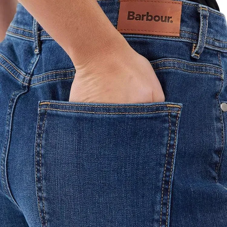 BARBOUR Denim Shorts Women's Blue-4