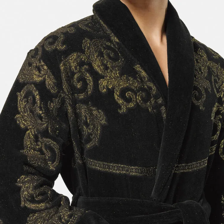 FANSIZHE Bathrobes Unisex Black-2
