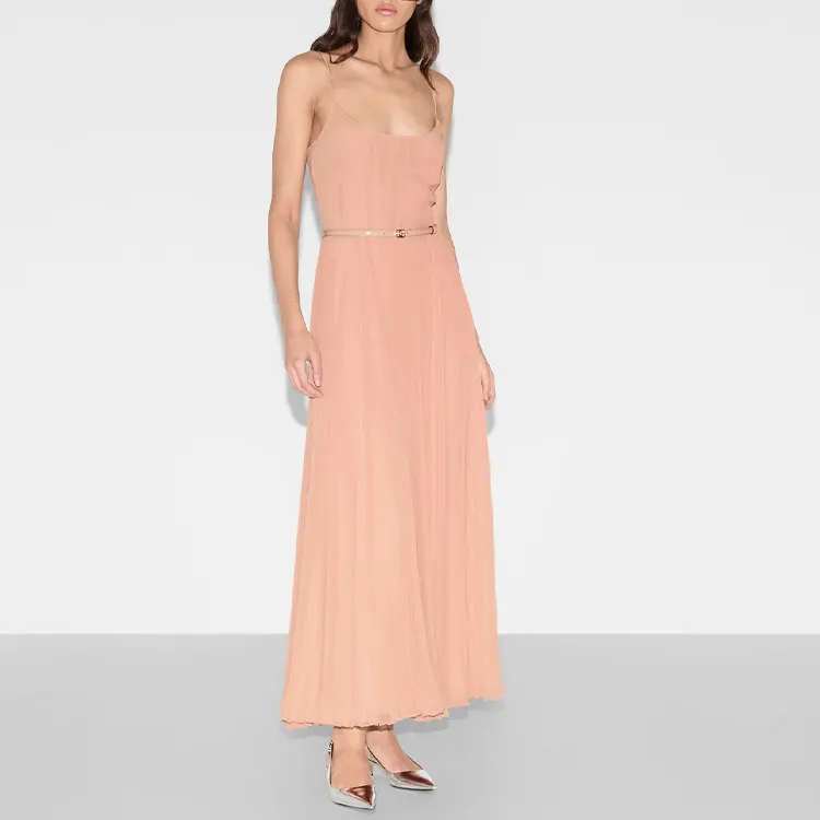 GUCCI SS25 Slip Dress Women's Peach Pink-3