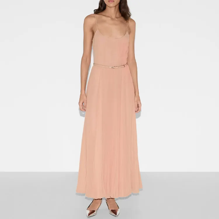 GUCCI SS25 Slip Dress Women's Peach Pink-1