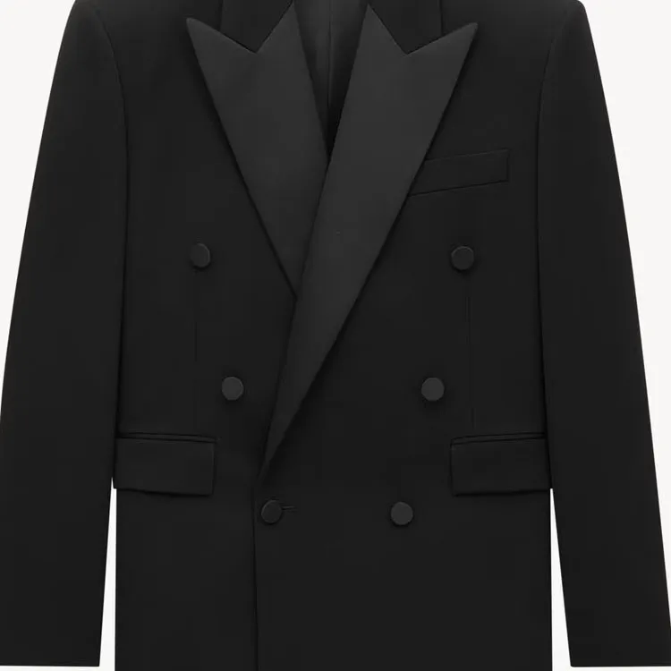SAINT LAURENT Business Suit Coat Men's Black-4