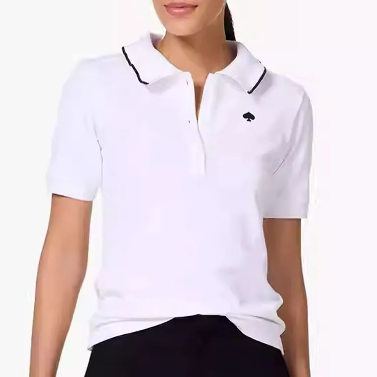 Kate Spade SS25 Polo Shirt Women's Fresh White-3