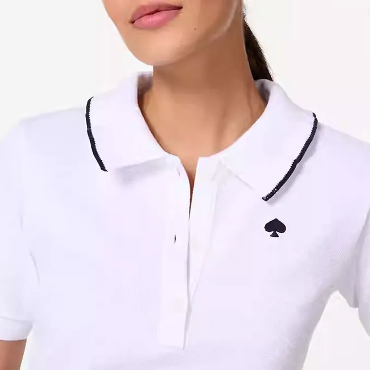 Kate Spade SS25 Polo Shirt Women's Fresh White-4