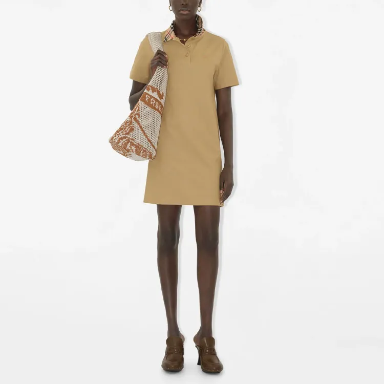 Burberry Cotton Polo Shirt Dress-1