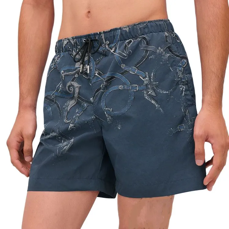HERMES Swimming Shorts Men's Blue-1