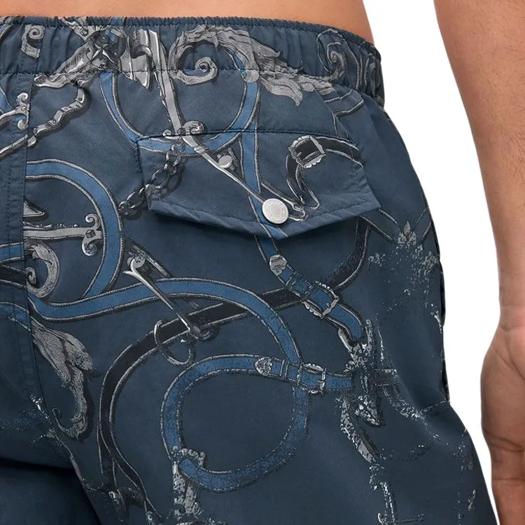 HERMES Swimming Shorts Men's Blue-4