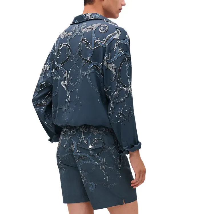 HERMES Swimming Shorts Men's Blue-3