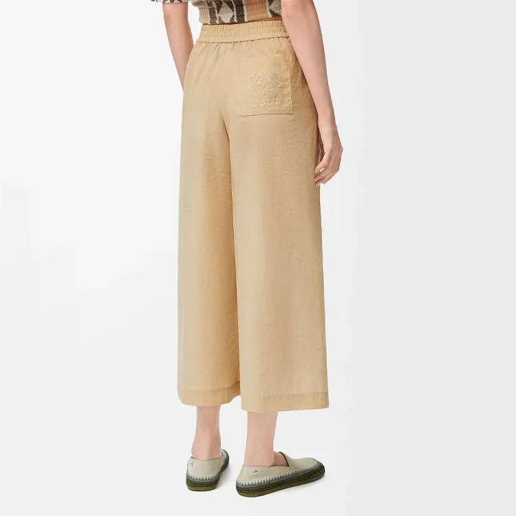 LOEWE Paula's Ibiza Casual Pants Women's Light Beige Yellow-3