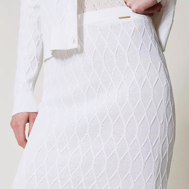 Twinset Lozenge Skirt-4