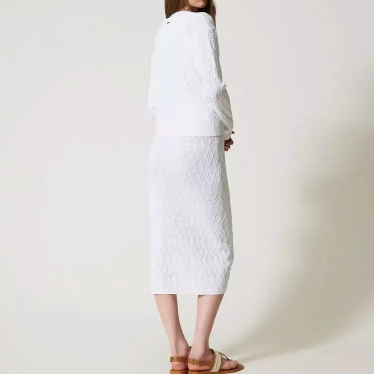 Twinset Lozenge Skirt-2