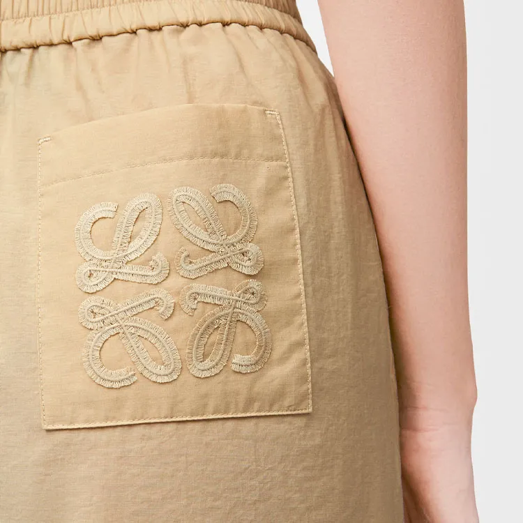 LOEWE Paula's Ibiza Casual Pants Women's Light Beige Yellow-4