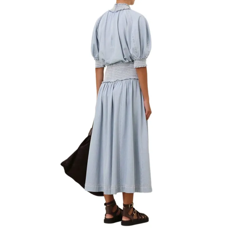 Zimmermann SS25 Denim Long Skirt Women's Blue-2