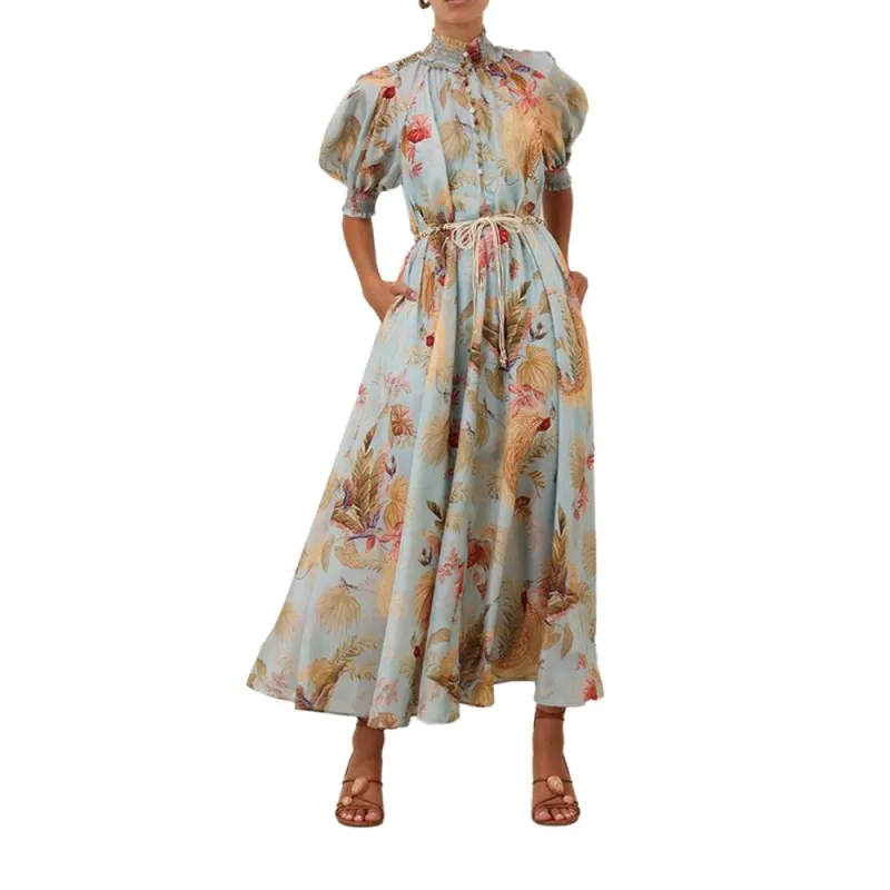 Zimmermann SS25 Short Sleeved Dress Women's Multicolor-2