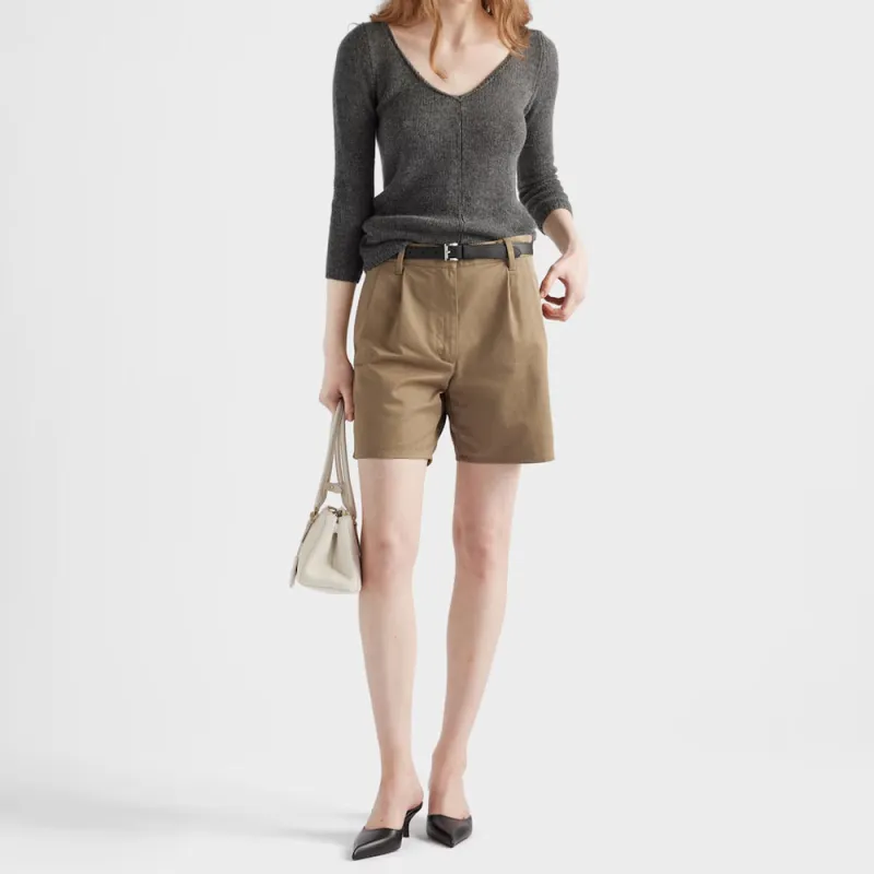 PRADA Casual Shorts Women's Mud Gray-1