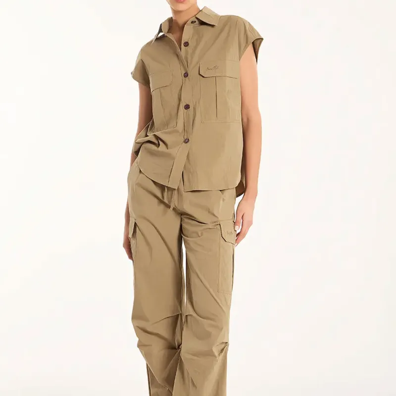 PAROSH Cargo Pants Women's Khaki-4