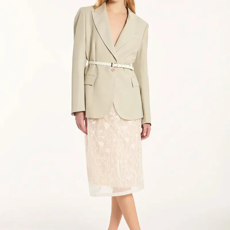 PAROSH Business Suit Coat Women's Beige-2