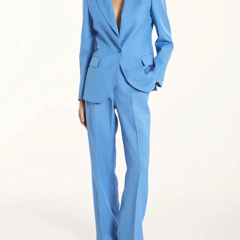 PAROSH Business Suit Coat Women's Blue-4