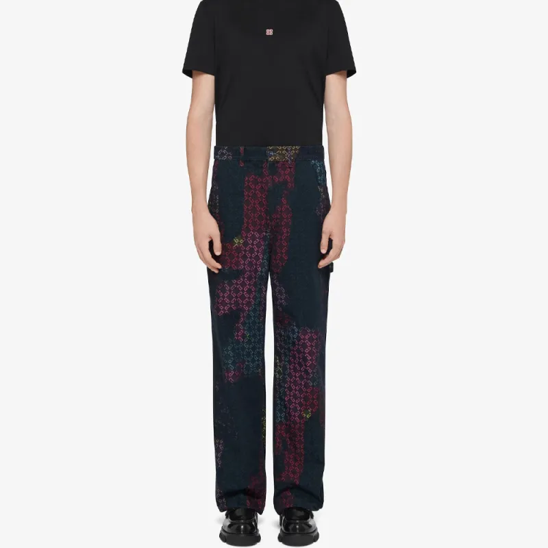Givenchy SS25 Monogram 72 Jeans Men's Multicolor-1