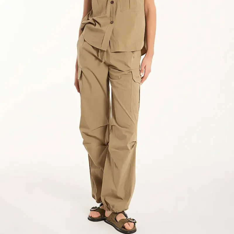PAROSH Cargo Pants Women's Khaki-1