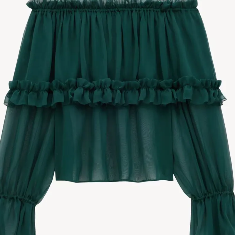 SAINT LAURENT Shirt Women's Green-4