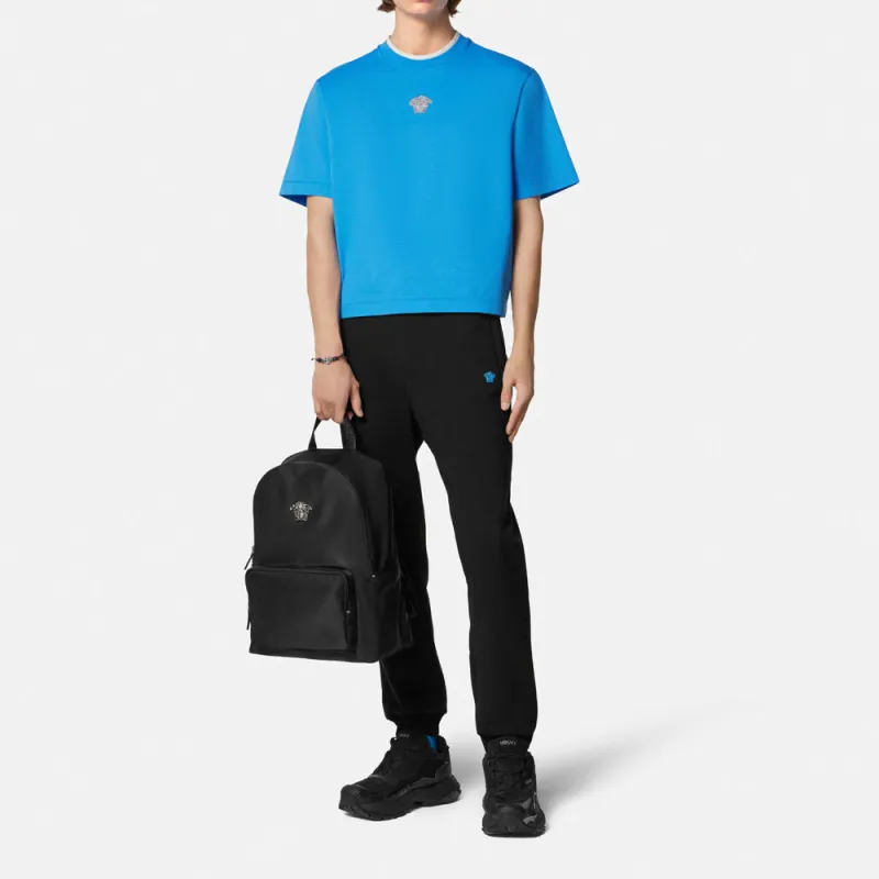 VERSACE Cotton Embroidered logo Sweatpants-3