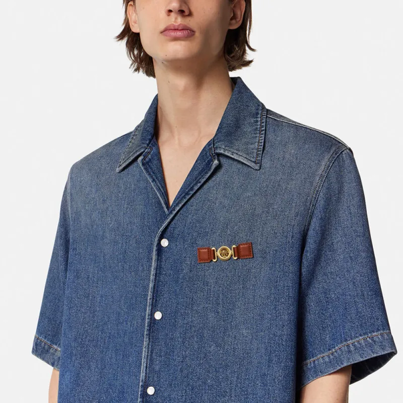 VERSACE Medusa Biggie Denim Shirt-4