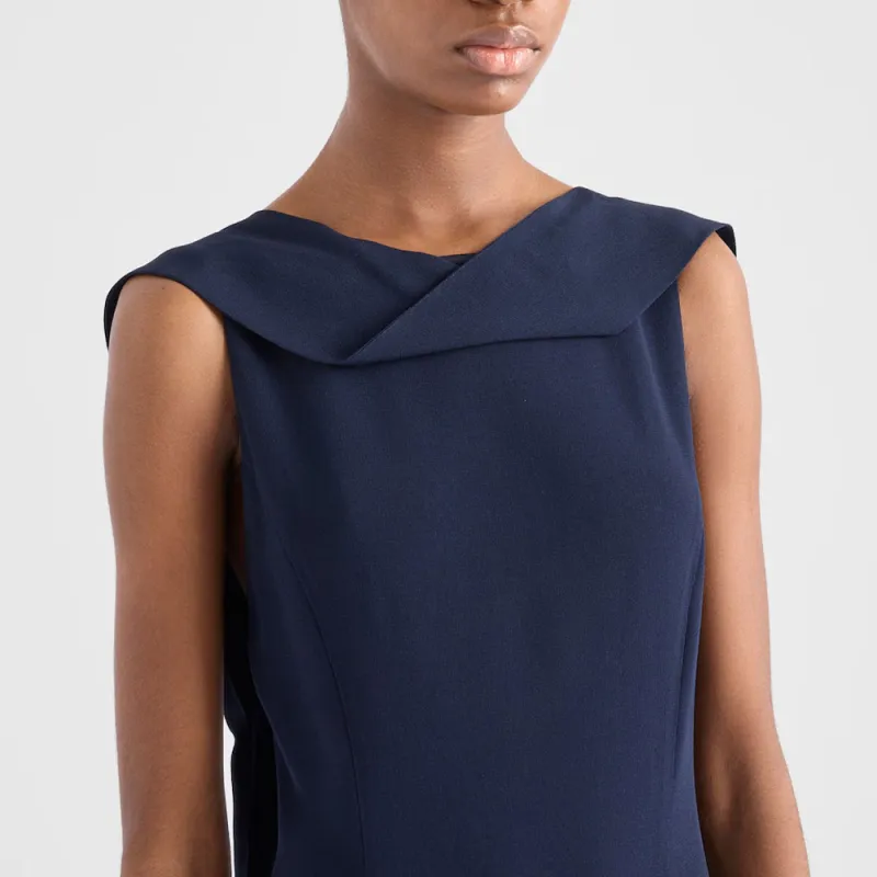 PRADA Asymmetric Satin Midi Dress-3