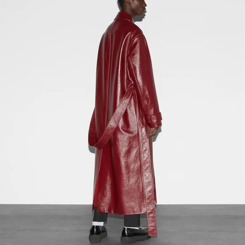 GUCCI Leather Jackets Men Red-3
