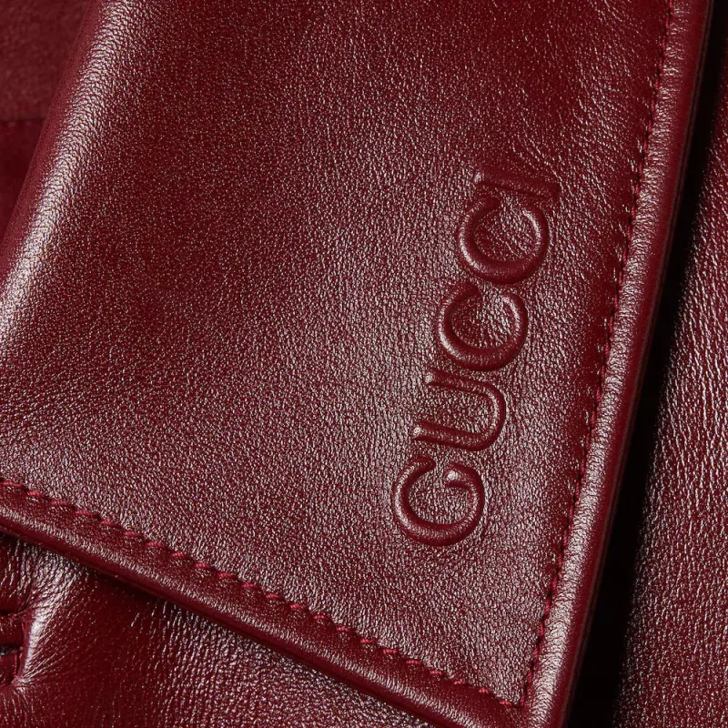 GUCCI Leather Jackets Men Red-7