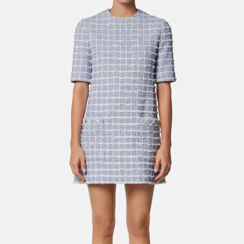 VERSACE Tweed A line Mini Dress-1