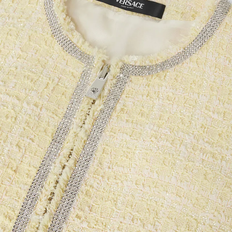 VERSACE Crystal embellished Tweed Jacket-2