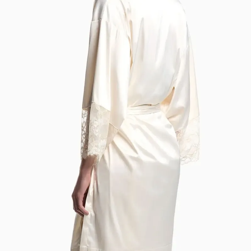EMPORIO ARMANI Sleep Robe Women's Ivory White-2