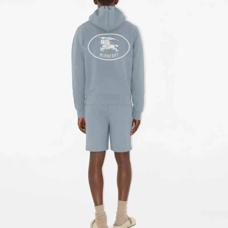 Burberry Knight Stamp Cotton Zip up Hoodie-2