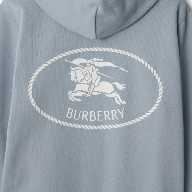 Burberry Knight Stamp Cotton Zip up Hoodie-4