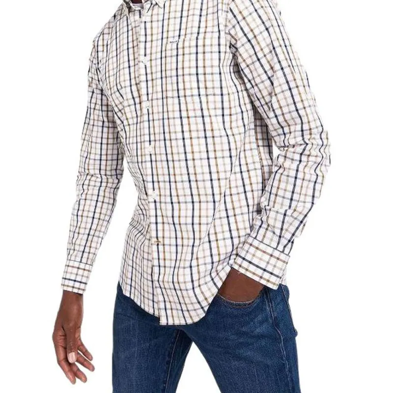 BARBOUR Shirts Men White-3
