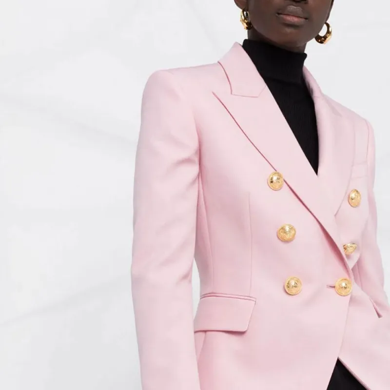 BALMAIN Business Suit Coat Women's Pink-4