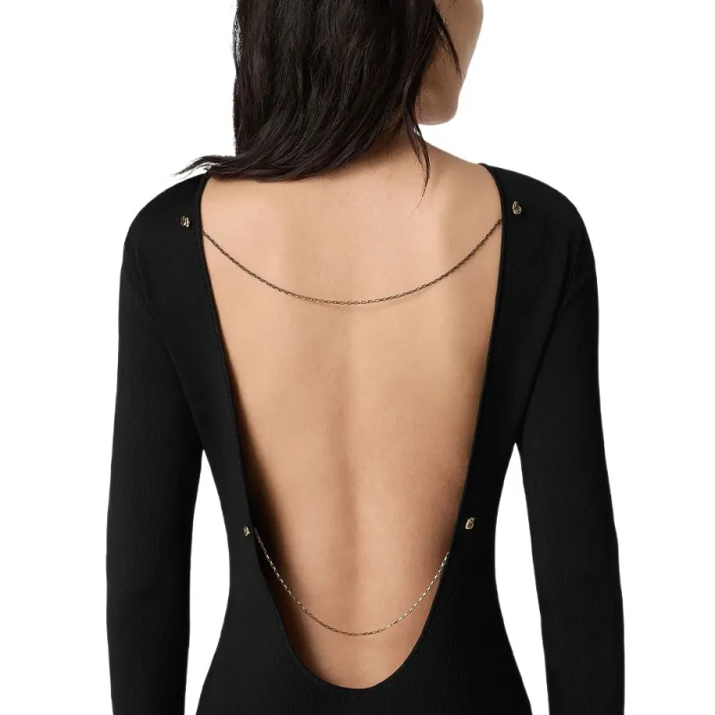 Bottega Veneta SS25 Long Sleeved Dress Women's Black-3