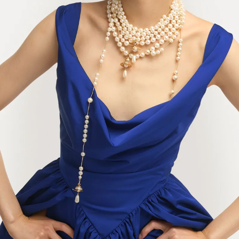 Vivienne Westwood SS25 Sleeveless Dress Women's Blue-4