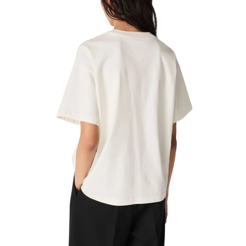 Bottega Veneta SS25 Drop Shoulder Sleeve T Shirt Women's White-1