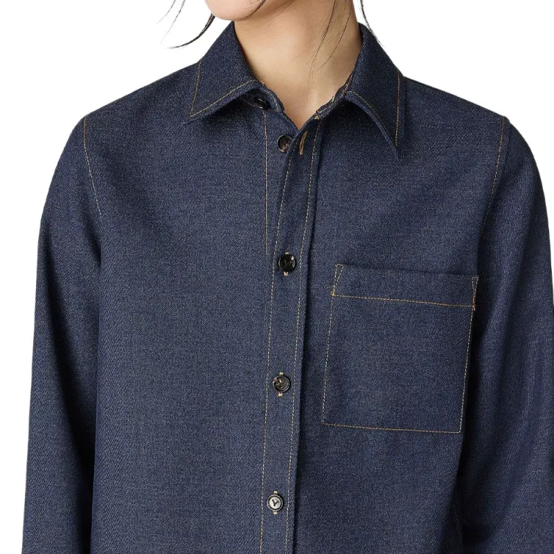 Bottega Veneta SS25 Shirt Women's Dark Indigo-3