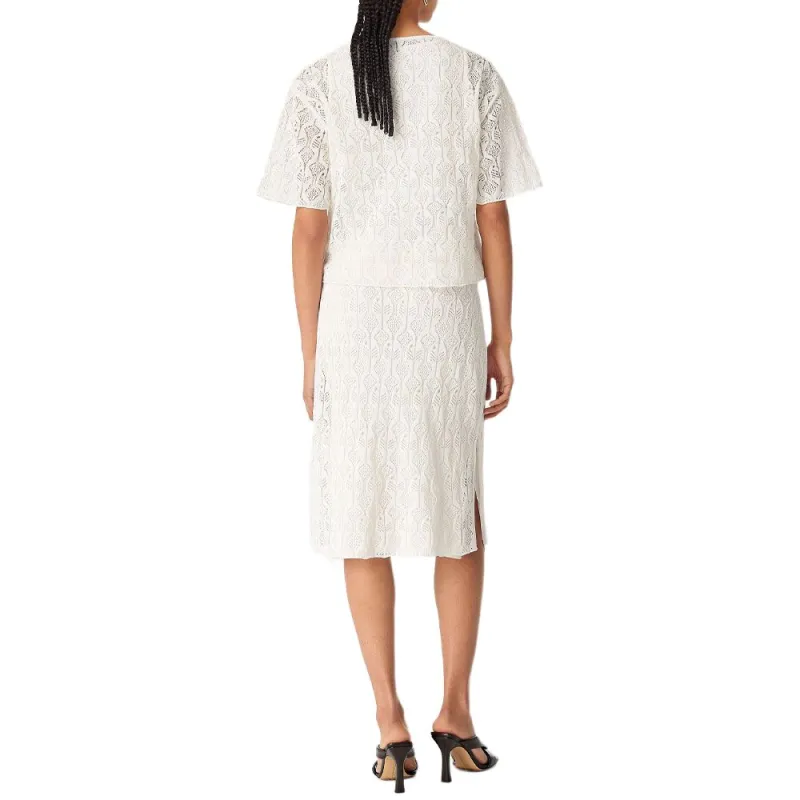 Bottega Veneta SS25 Casual Long Skirt Women's White-1