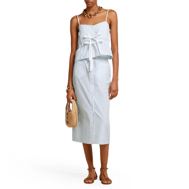 GUCCI FW25 Casual Long Skirt Women's Light Blue-1