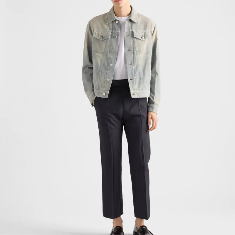 PRADA Denim Jacket Men's Light Blue-1