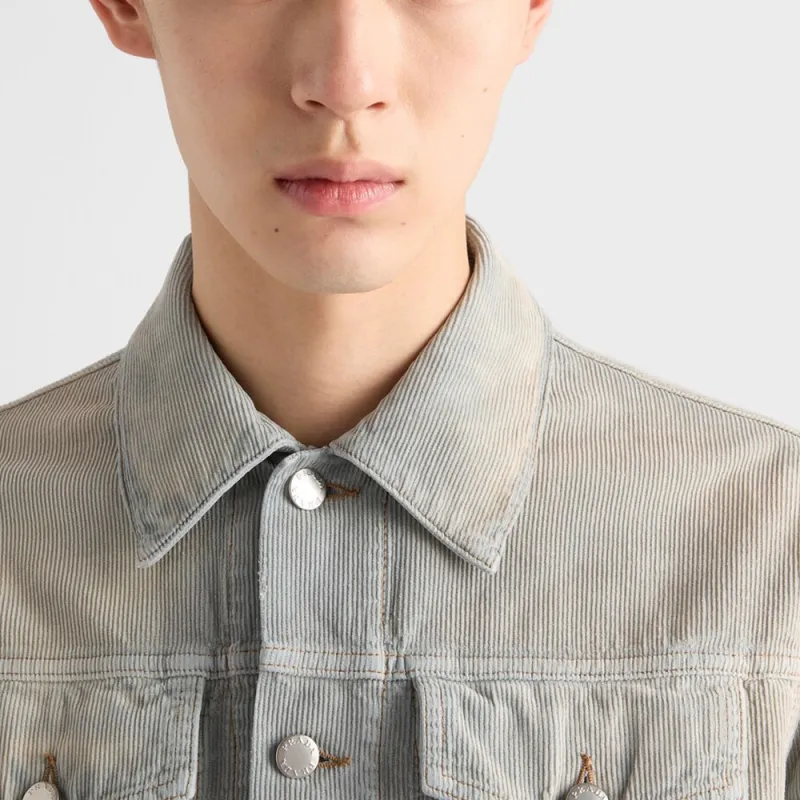 PRADA Denim Jacket Men's Light Blue-4